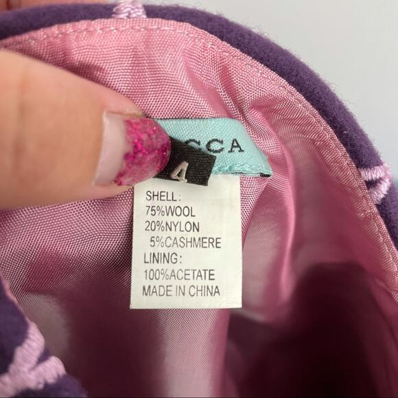 Tocca | Wool Skirt Embroidered Purple Pink 4 - Picture 8 of 9